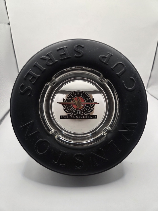 Nascar Other - Winston Cup Series 25th Anniversary Black Tire Glass Ashtray Nascar